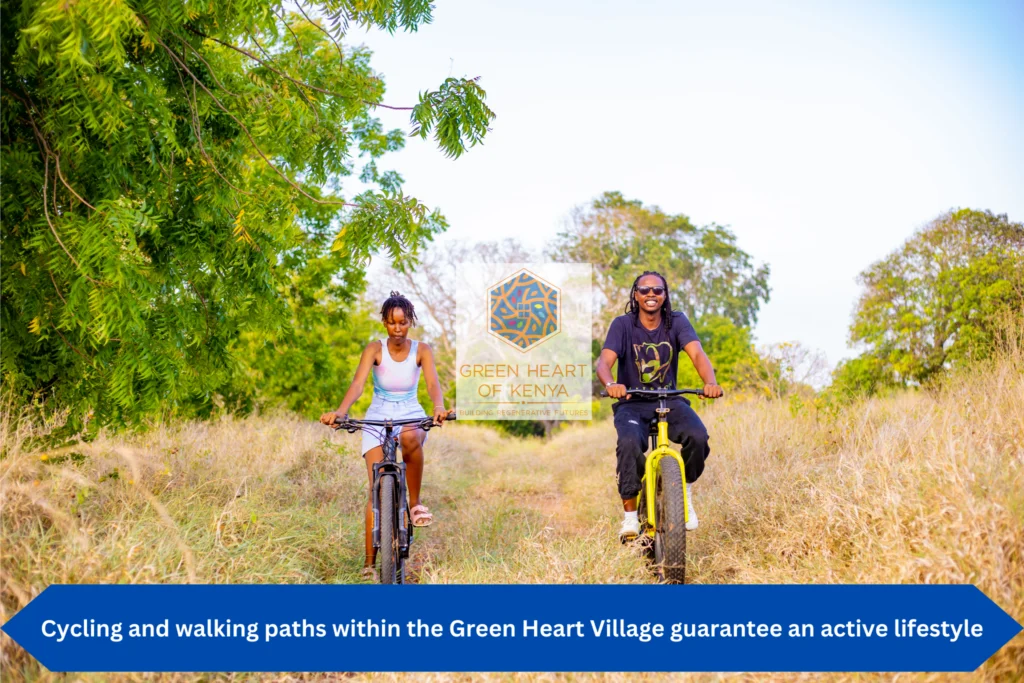 At the Green Heart Village, we've built walking and cycling paths to promote an active lifestyle among the residents