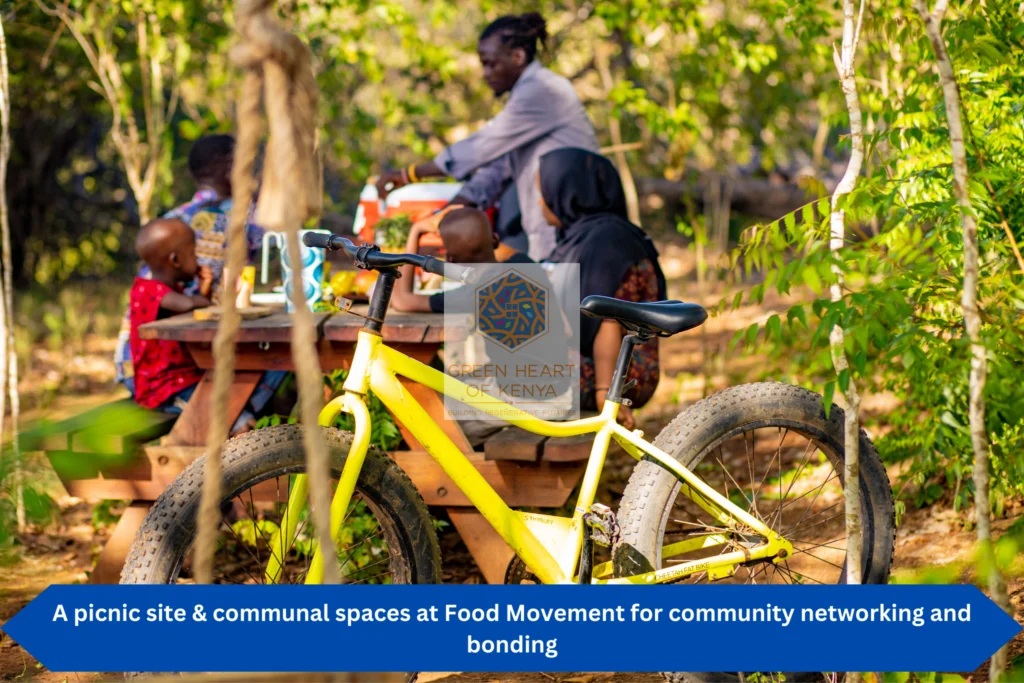 Shared social amenities, a picnic site, and communal spaces at Food Movement allow for community networking and bonding